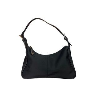 Kenneth Cole Reaction Black Adjustable Shoulder Strap Leather Handbag